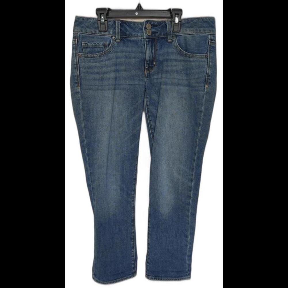 American Eagle "Artist" Cropped Denim Jeans Size 6 Juniors Womens